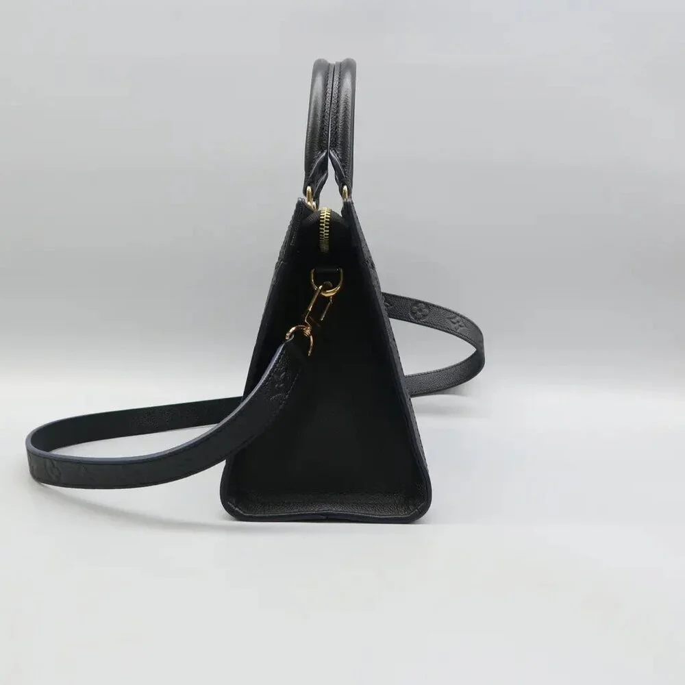 100% Authentic Louis Vuitton Sully Black Monogram Leather Satchel - Picture 3 of 12